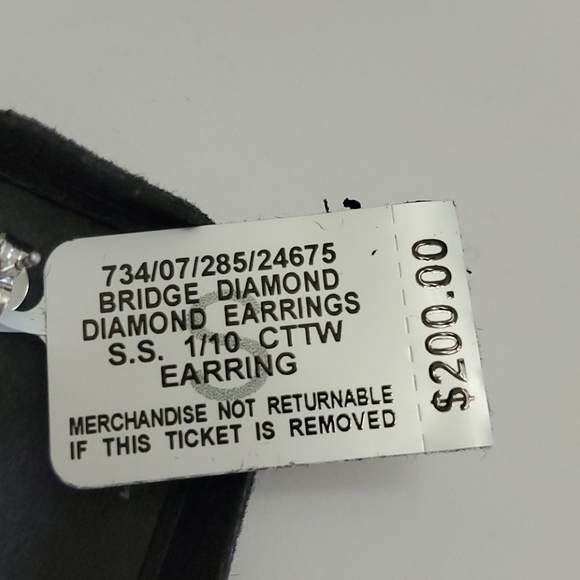 Macy's Diamond Cluster Stud Earrings - Picture 3 of 3